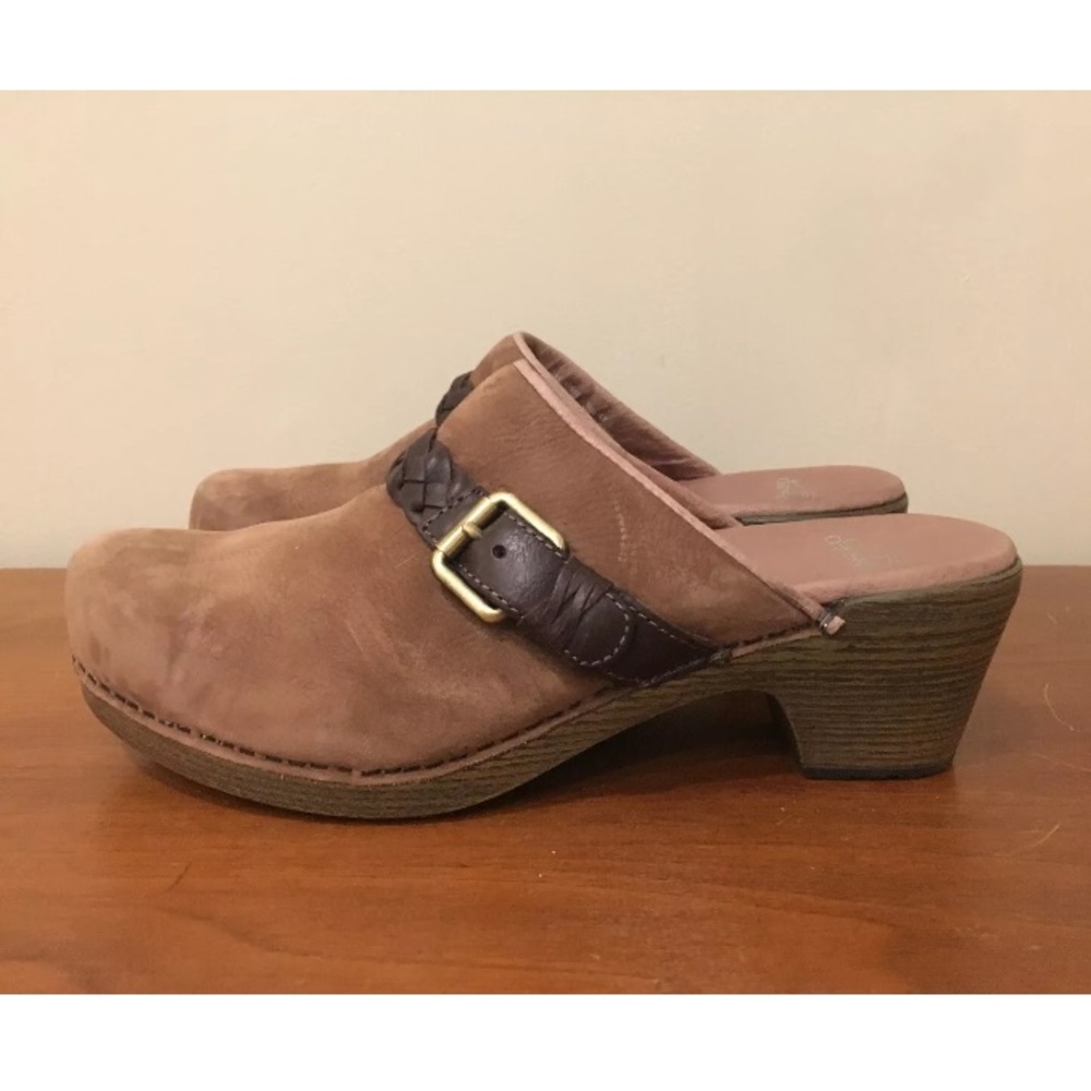 DANSKO Melanie Amber Nubuck Clogs w/ Braid